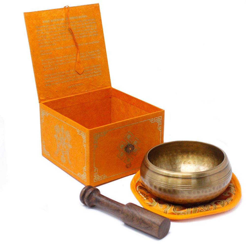 Five Buddha Singing Bowl Set 10cm (min 400gm) - Image 8