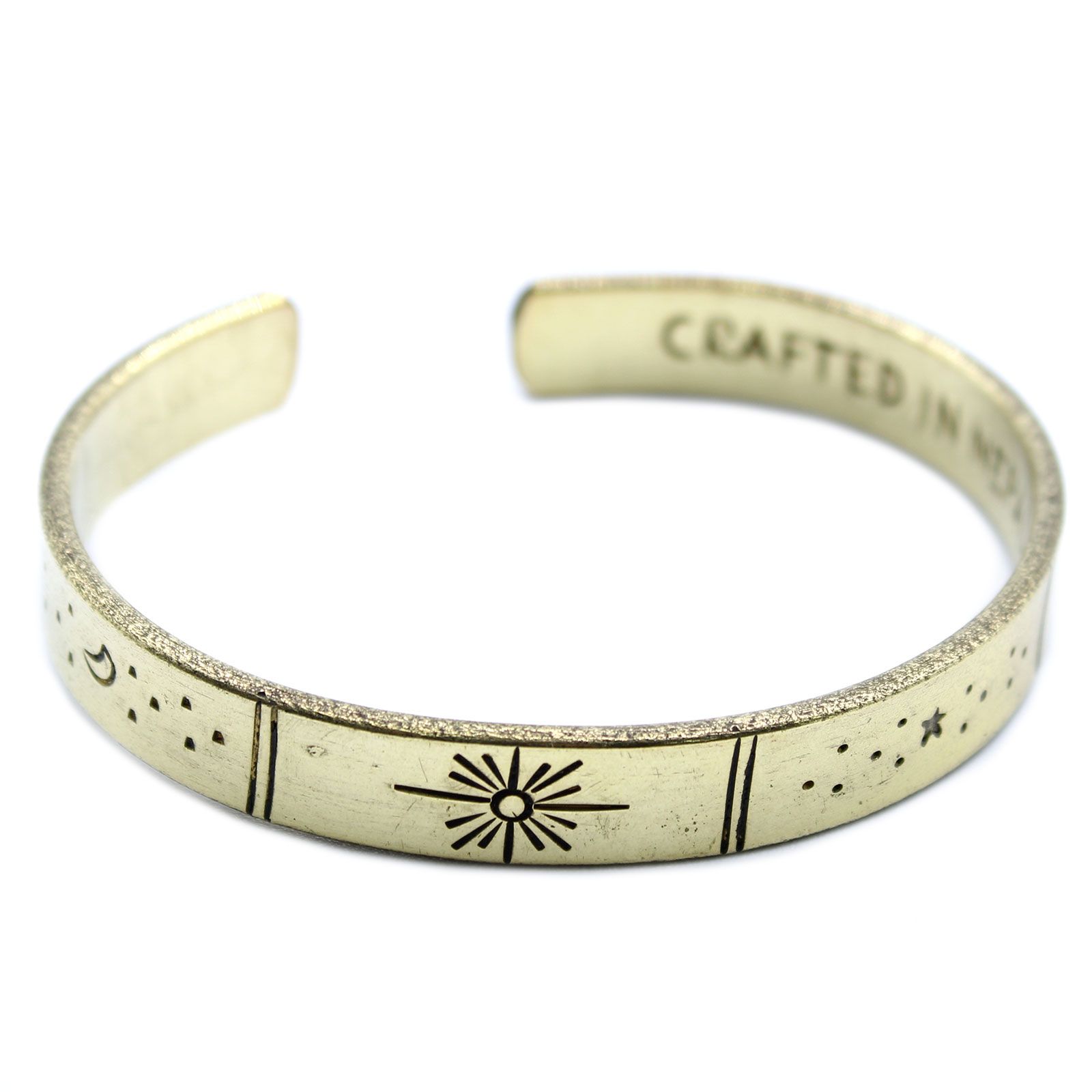 Inspiration Bracelet - Brass Snrise, Galaxy, Stars, Earth - Image 2