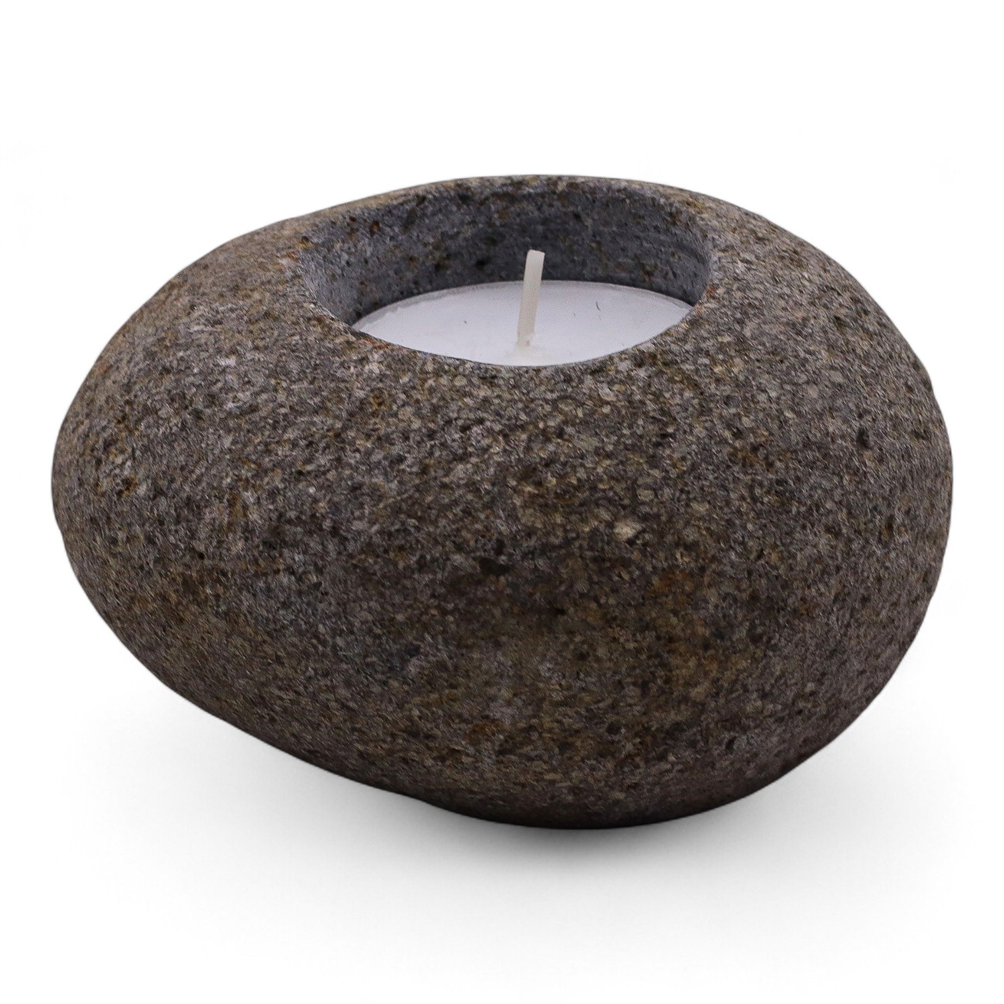 Natural Riverstone Candle Holder - Single Nightlight - Image 5