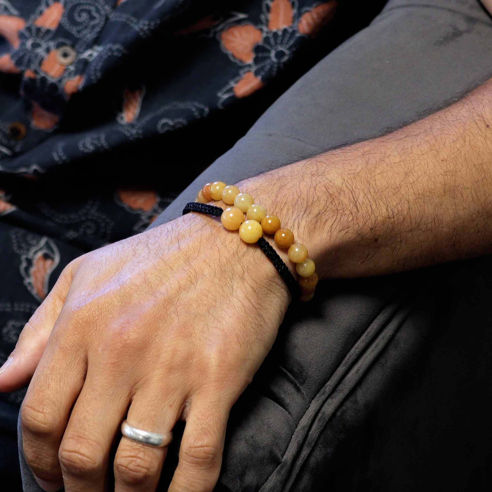 Gemstone Double Power Bracelets- Yellow Aventurine - Image 3
