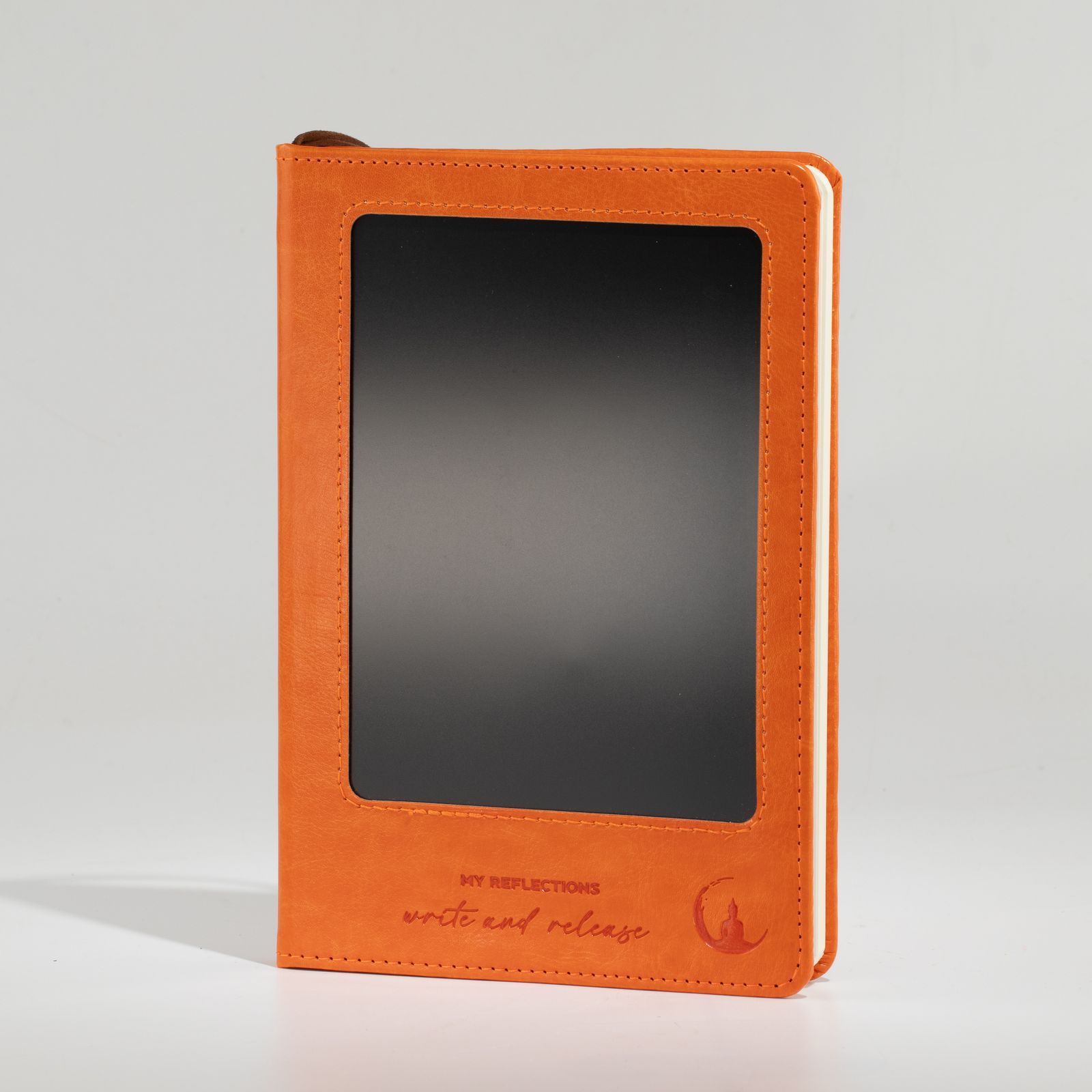 A5 Intention Note Book - LCD Wipe Screen - Orange Leather Effect - 160 Pages - Image 8