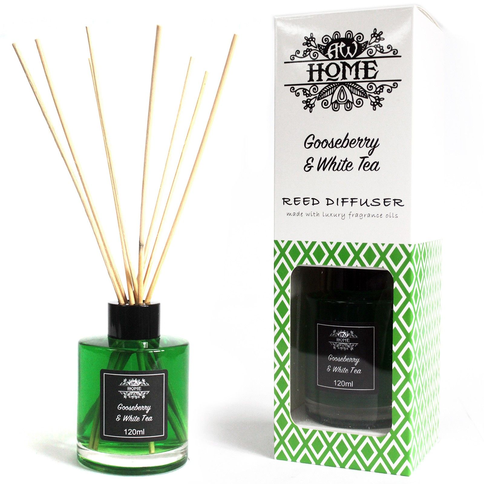 120ml Reed Diffuser - Gooseberry & White Tea - Image 2
