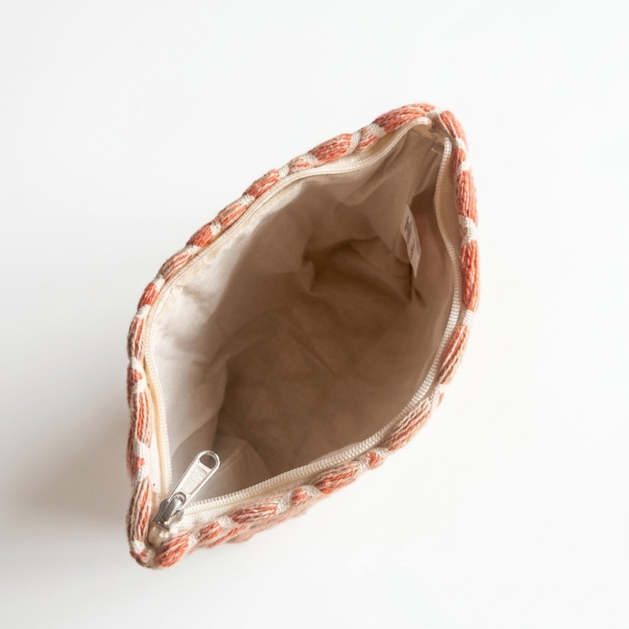 Nomad Sari Indian Jacquard Toiletry Bag - Rose Lattice - Image 3