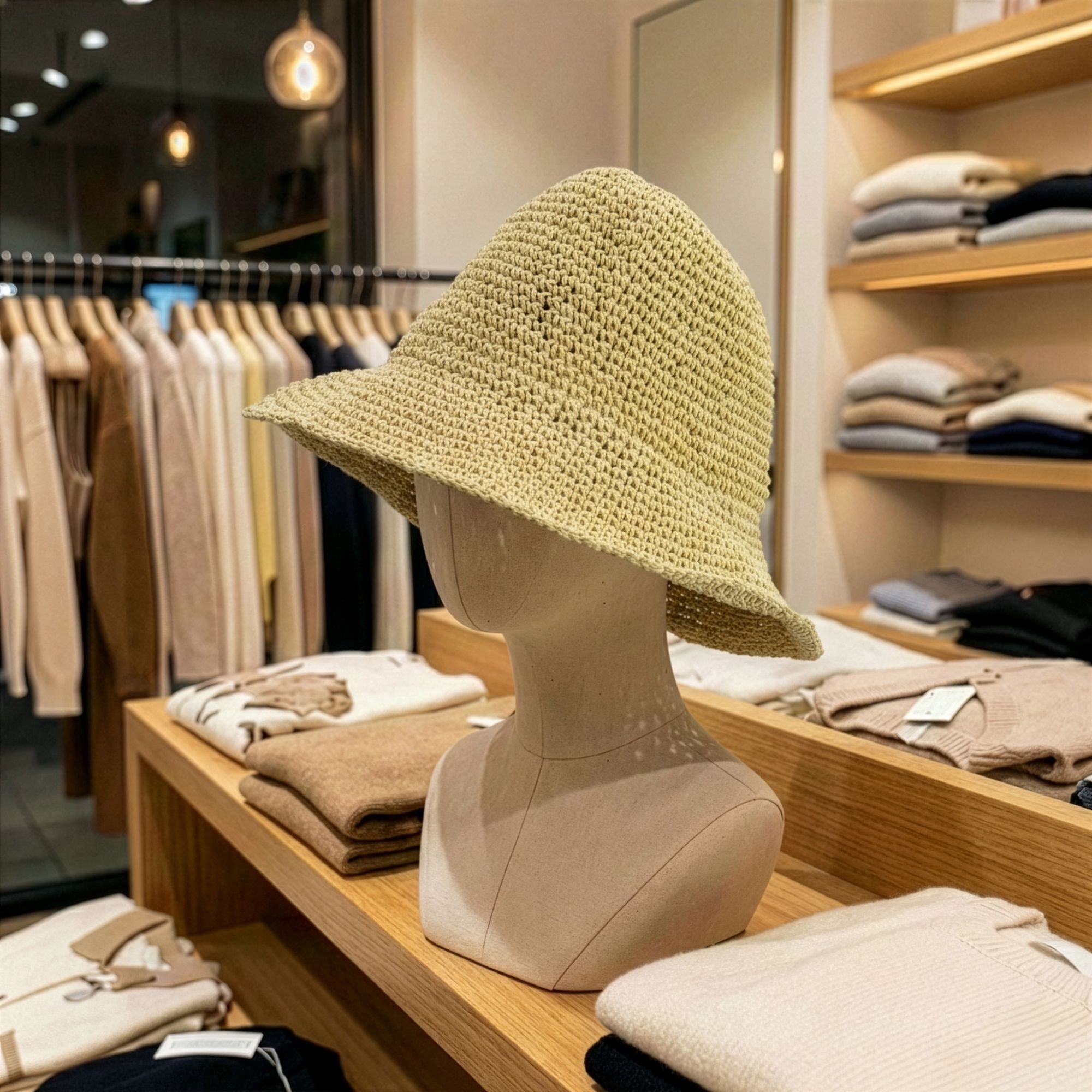 Nomad Sari Floppy Straw Sun Hat - Natural Beige - Image 7