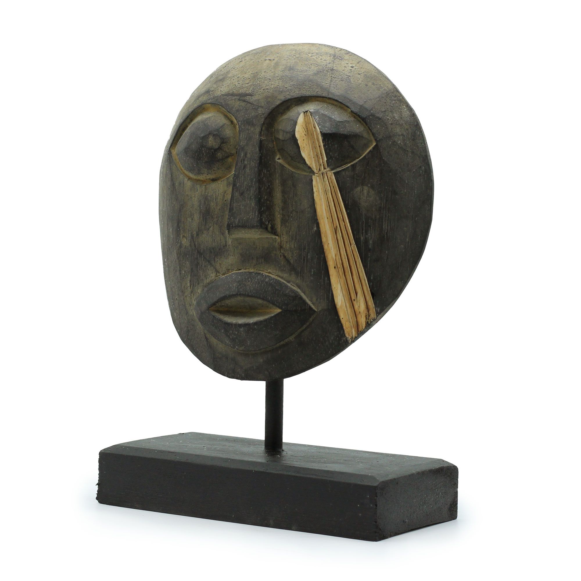 Timor Tribal Decorative Mask - Antique 27x20cm - Image 5