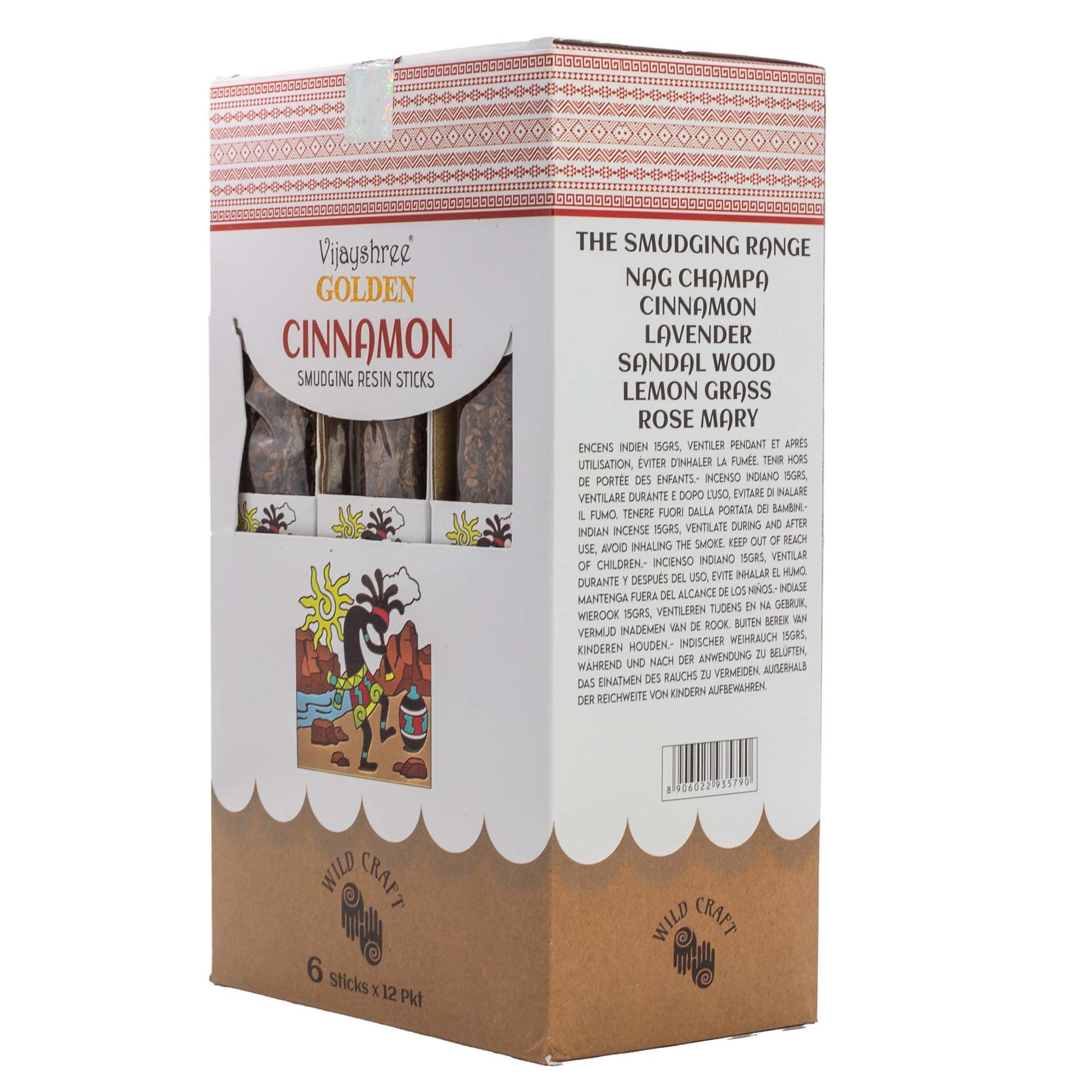 Golden Cinnamon Smudging Resin Sticks - 30g - Image 6