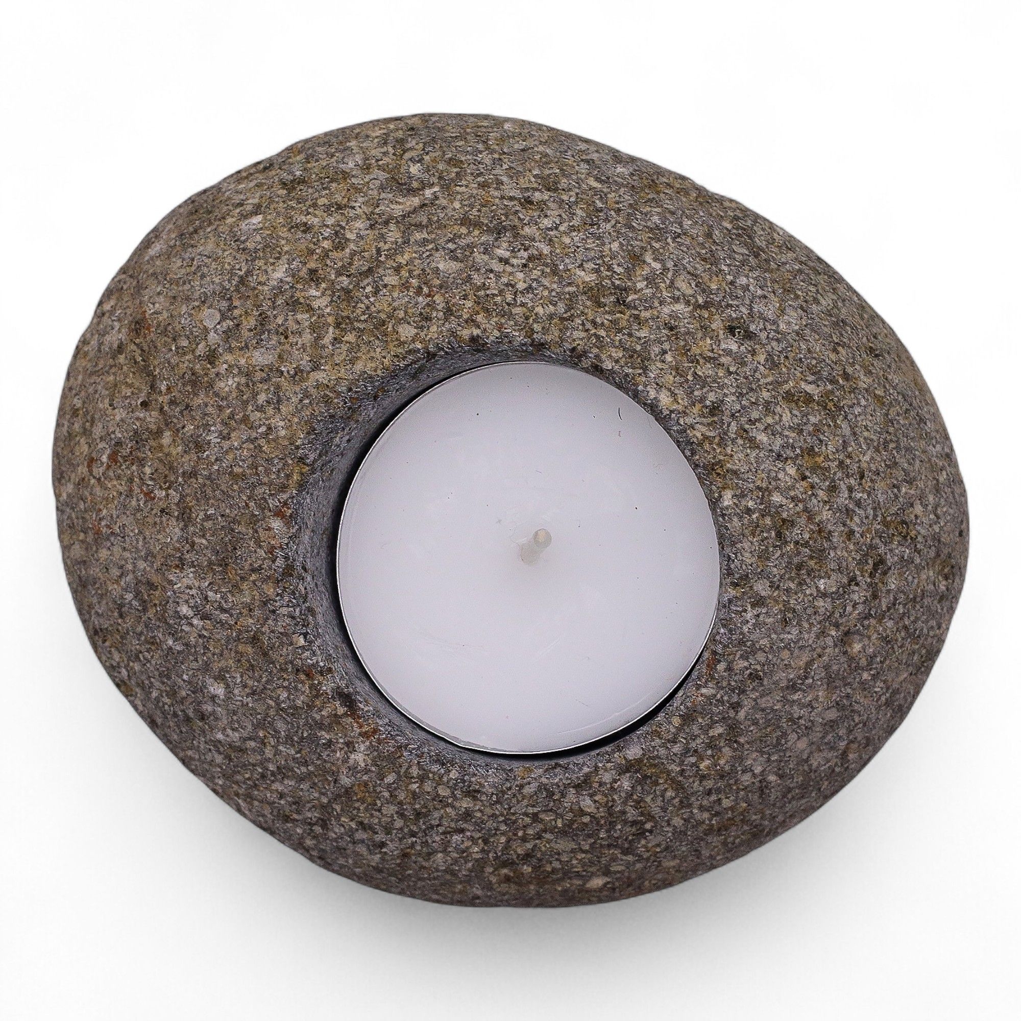 Natural Riverstone Candle Holder - Single Nightlight - Image 6