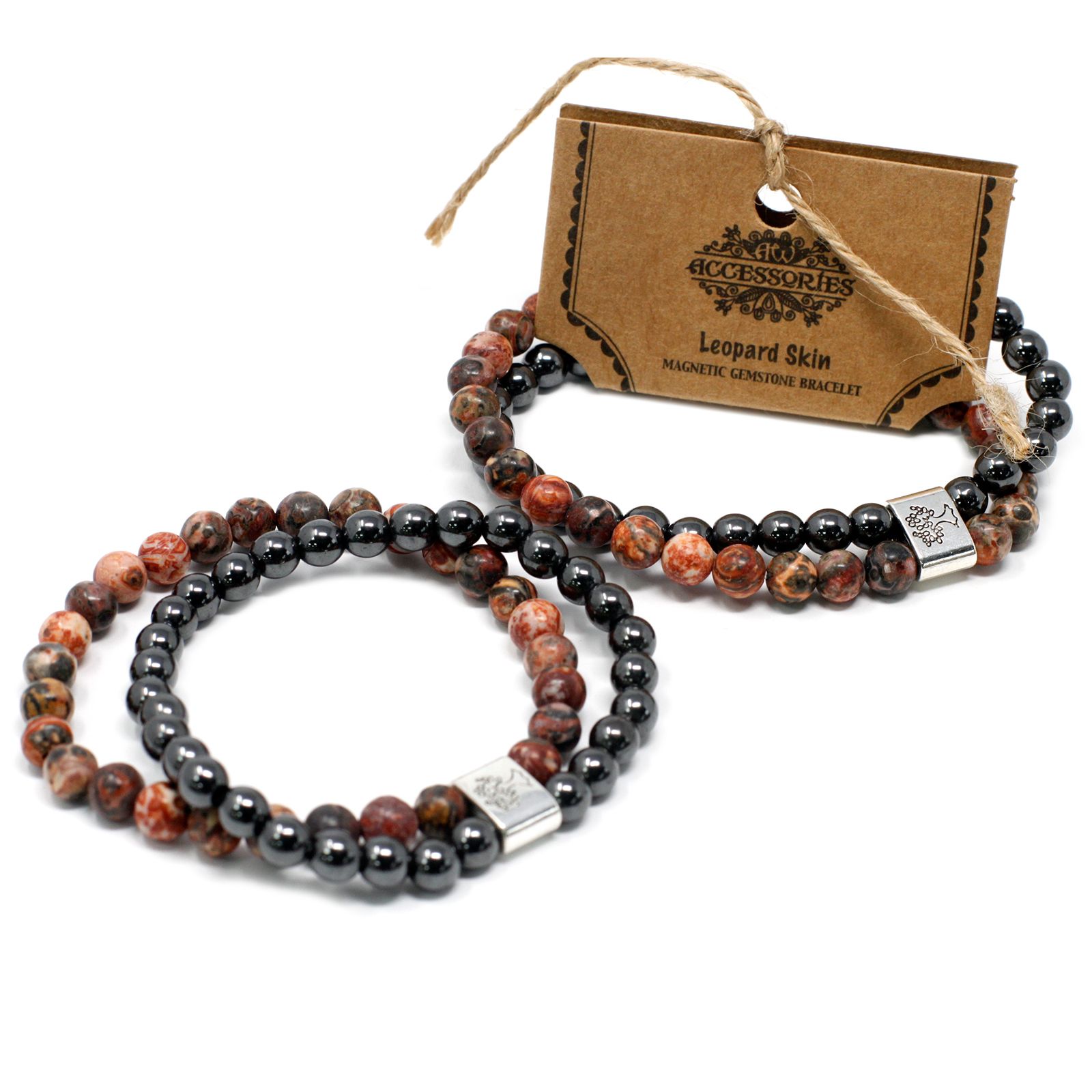 Magnetic Gemstone Bracelet - Leopard Skin - Image 2