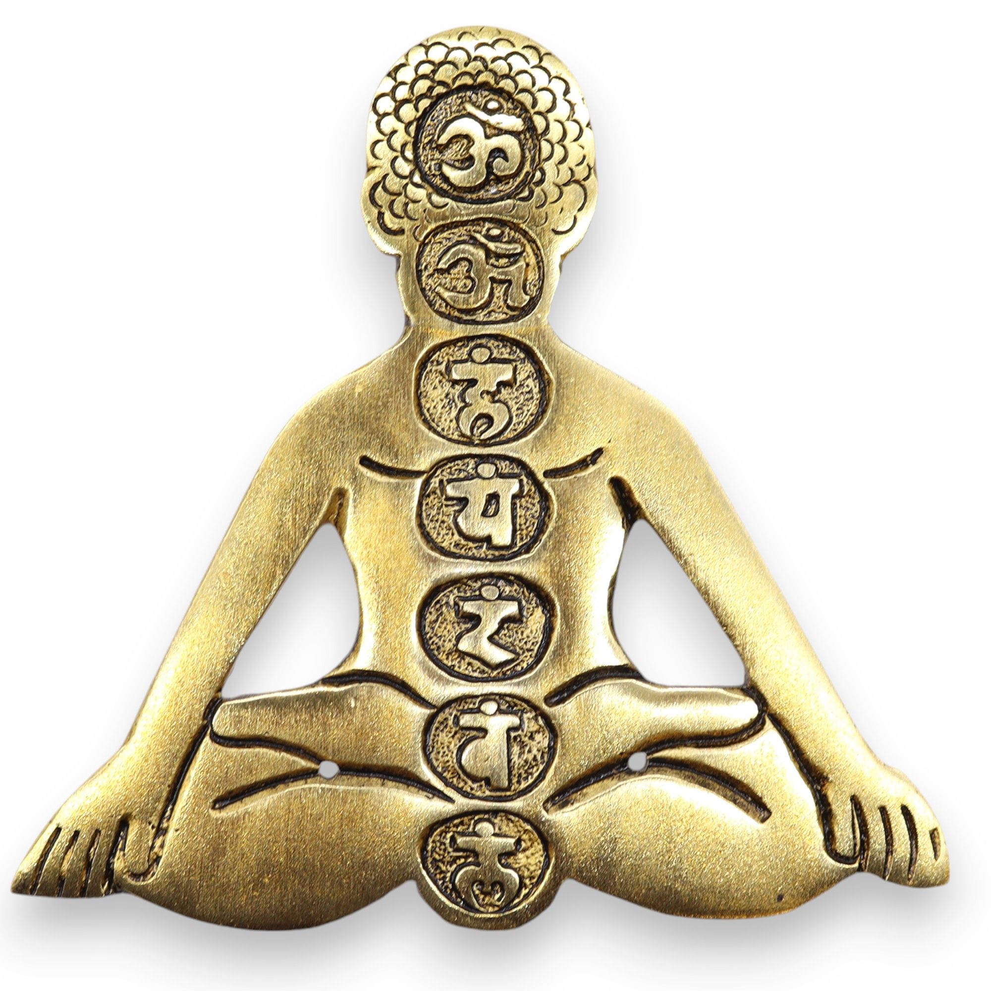 Gold Aluminum Seven Chakra Yoga Incense Holder - Image 6