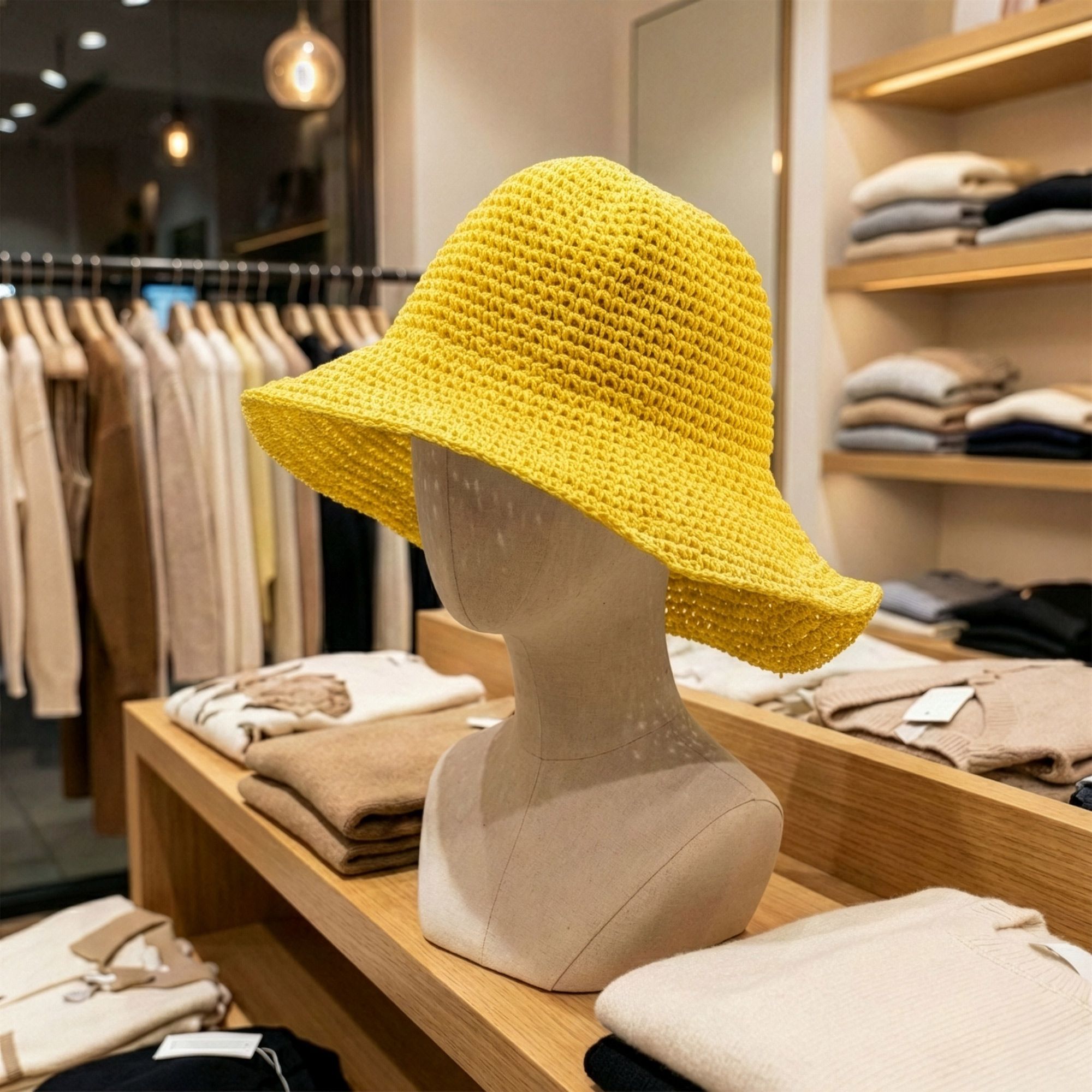 Nomad Sari Floppy Straw Sun Hat - Yellow - Image 7
