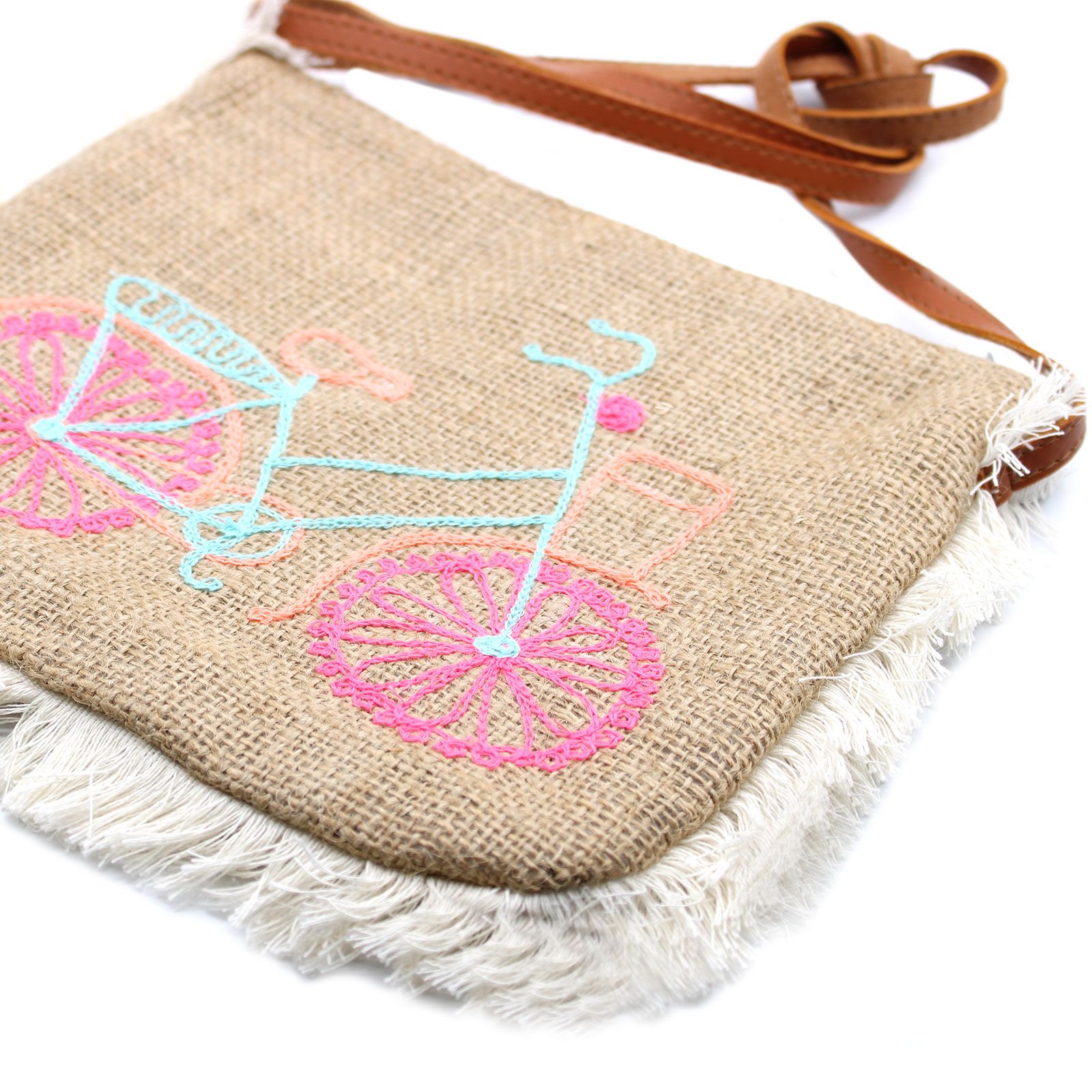 Fab Fringe Bag - Bicycle Embroidery - Image 3