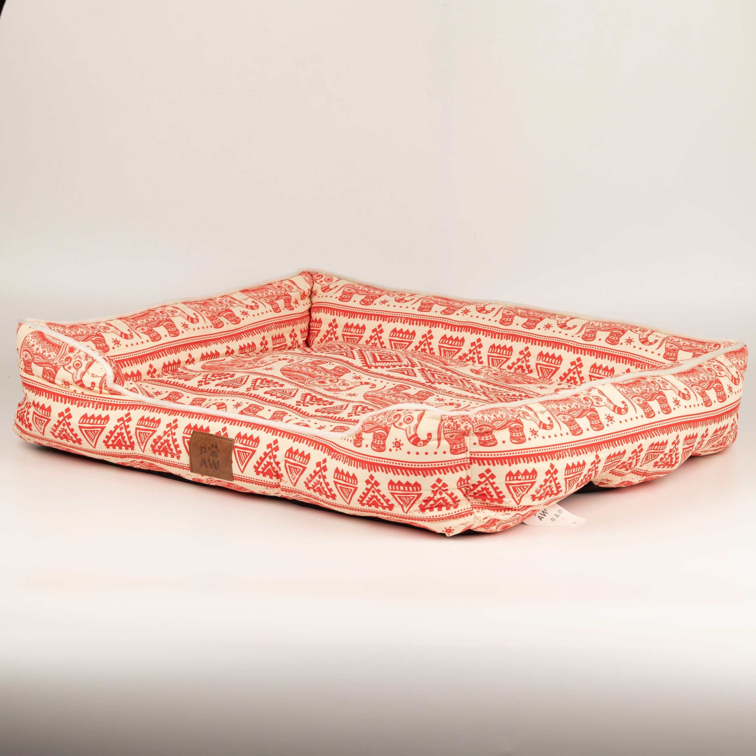 PAW Bed – Lucky Elephant – Red – 60 × 50 × 14cm - Image 3