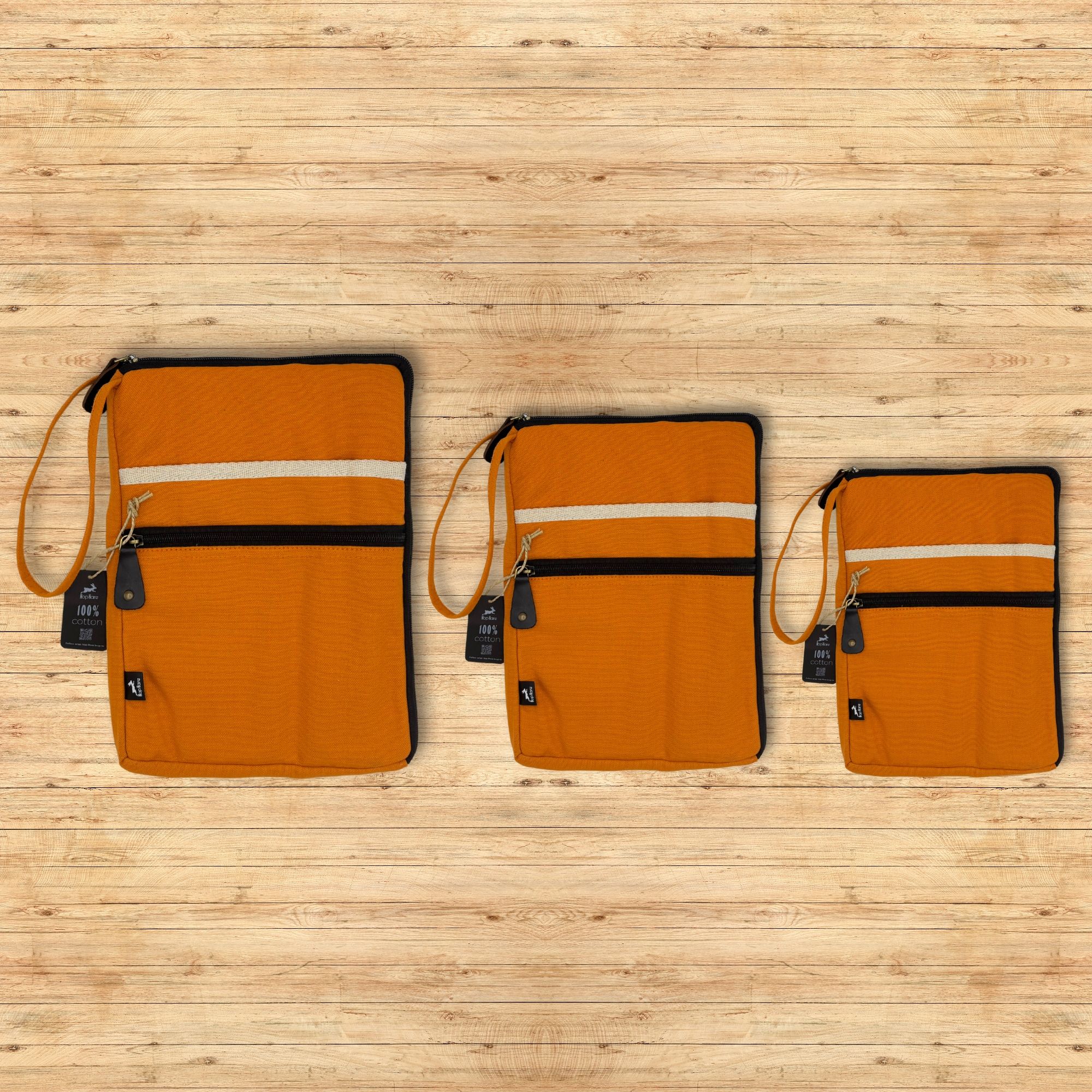 Canvas Tablet Pouch - Orange - Image 2