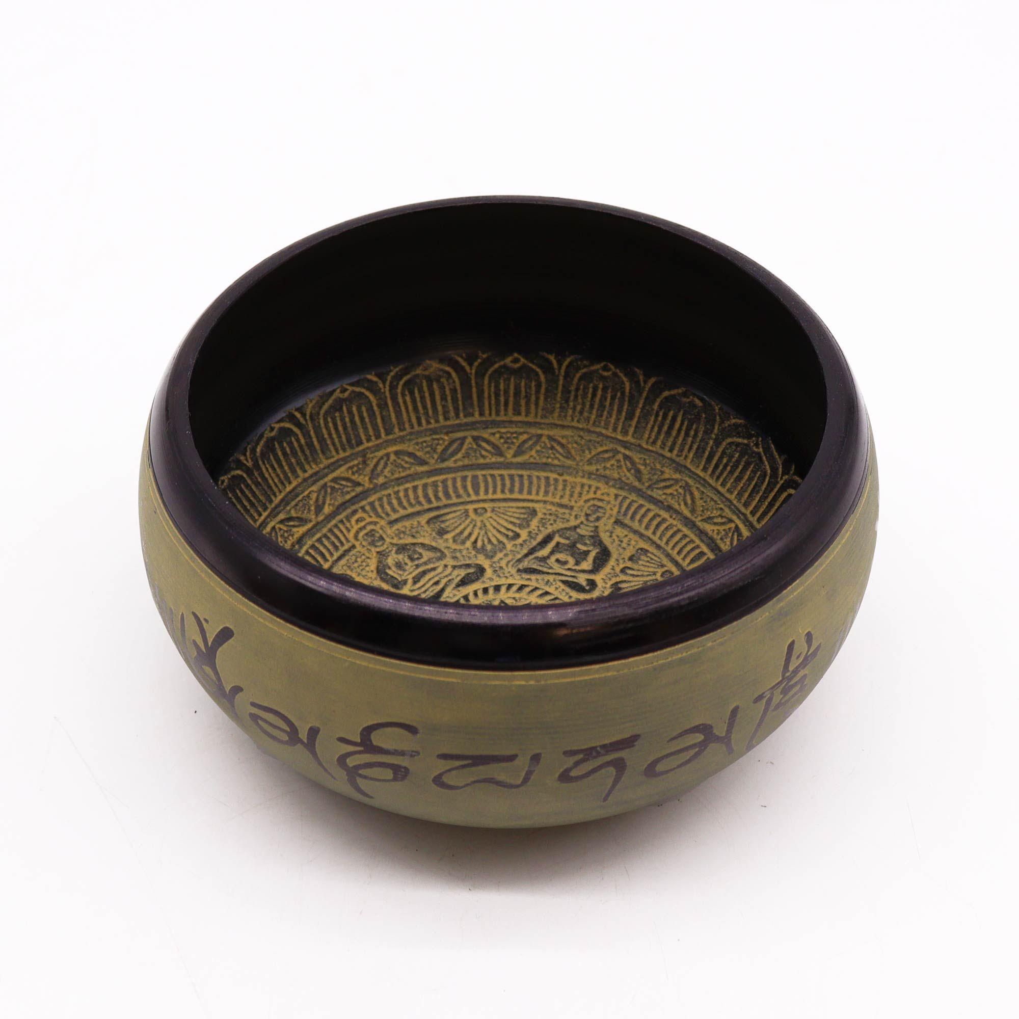 Earth Powder Singing Bowl - Mantra Five Buddha - 16cm - Image 2