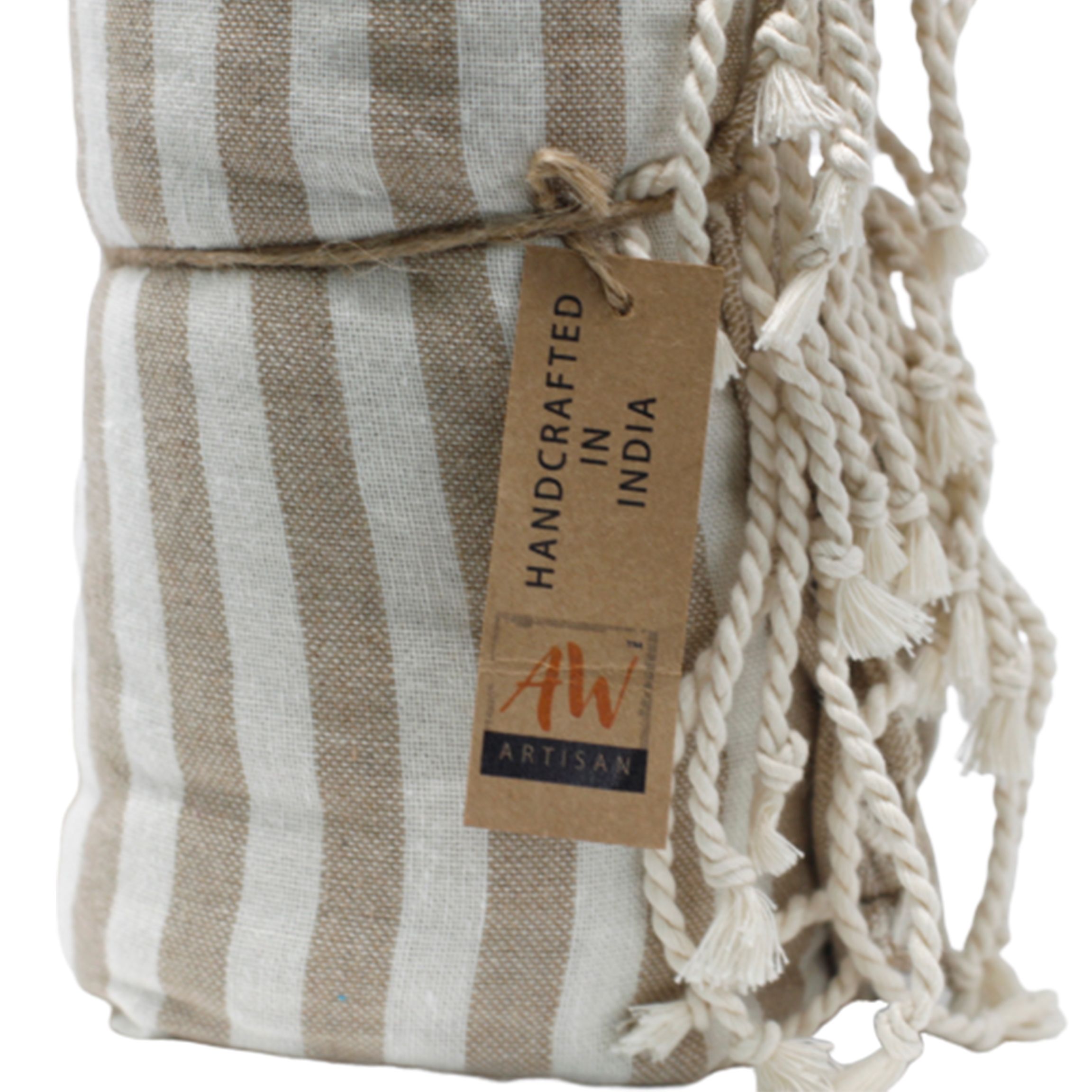 Cotton Pario Towel - 100x180 cm - Warm Sand - Image 6
