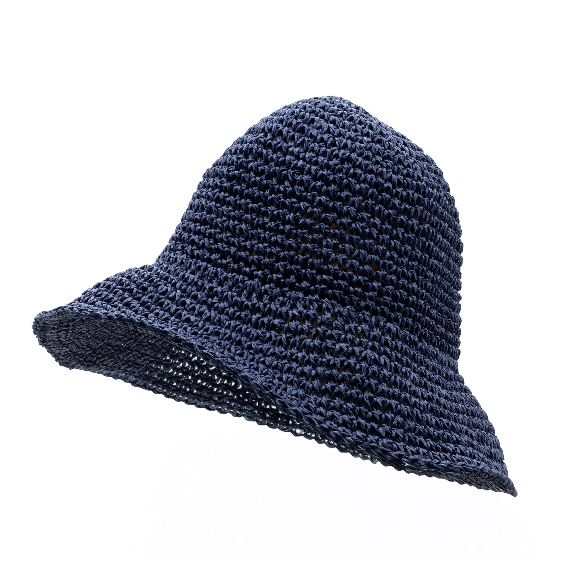 Nomad Sari Floppy Straw Sun Hat - Navy Blue - Image 5