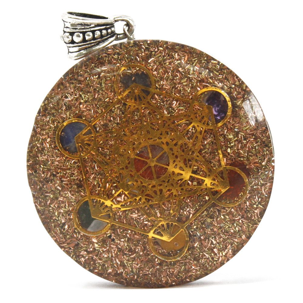Orgonite Power Pendant - Multi Power Chakra - Lrg - Image 2