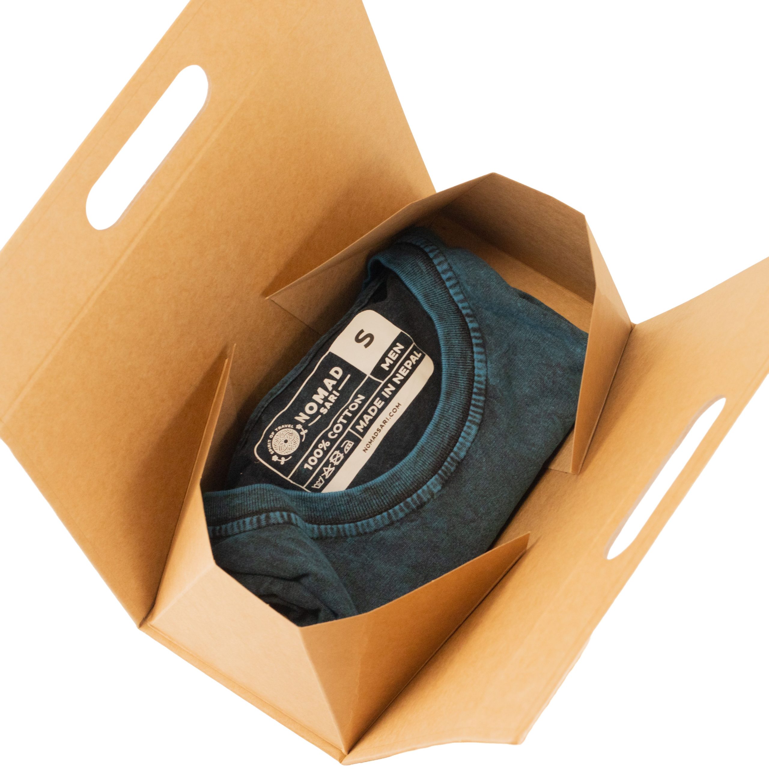 Flat Pack Gift Box - Hand Box (20x10x20cm) - Brown Craft - Image 4