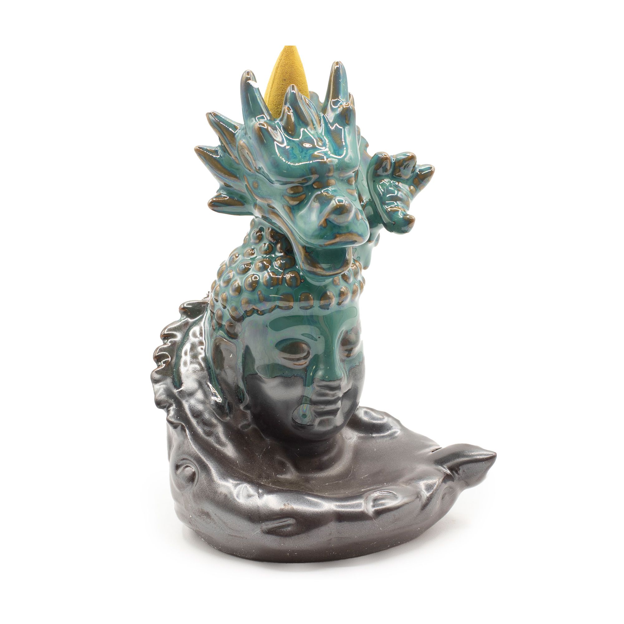 Backflow Incense Burner - Dragon Over Buddha - Image 5