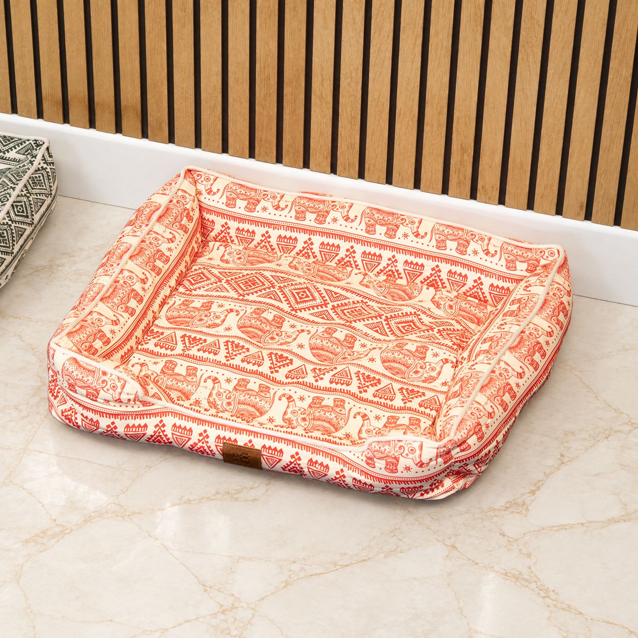 PAW Bed – Lucky Elephant – Red – 60 × 50 × 14cm - Image 5