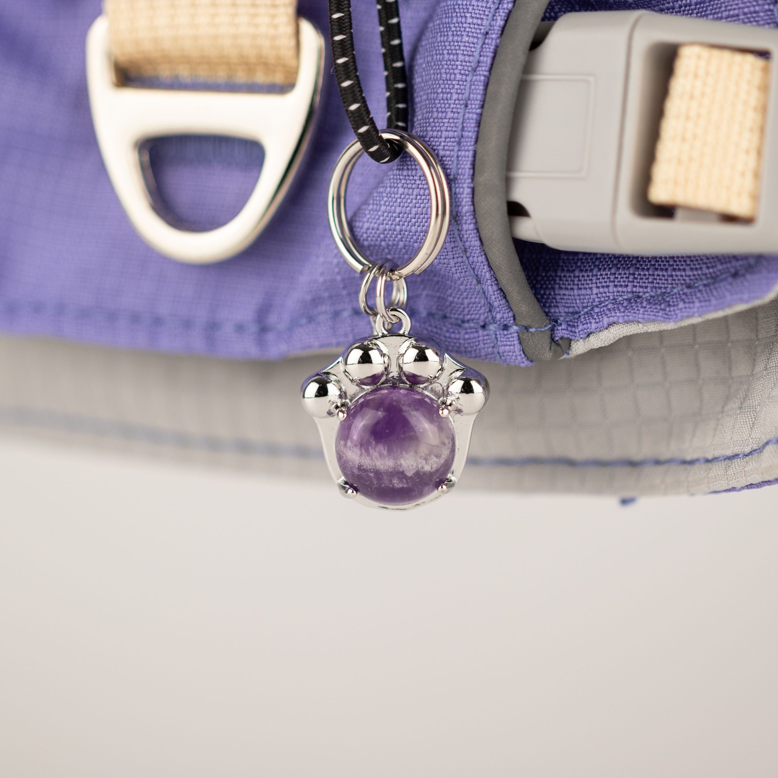 PAW - XS (2-4Kg) Dog Step-in Guardian Harness with Reflective Mesh - Lavender - Amethyst Charm - Image 8