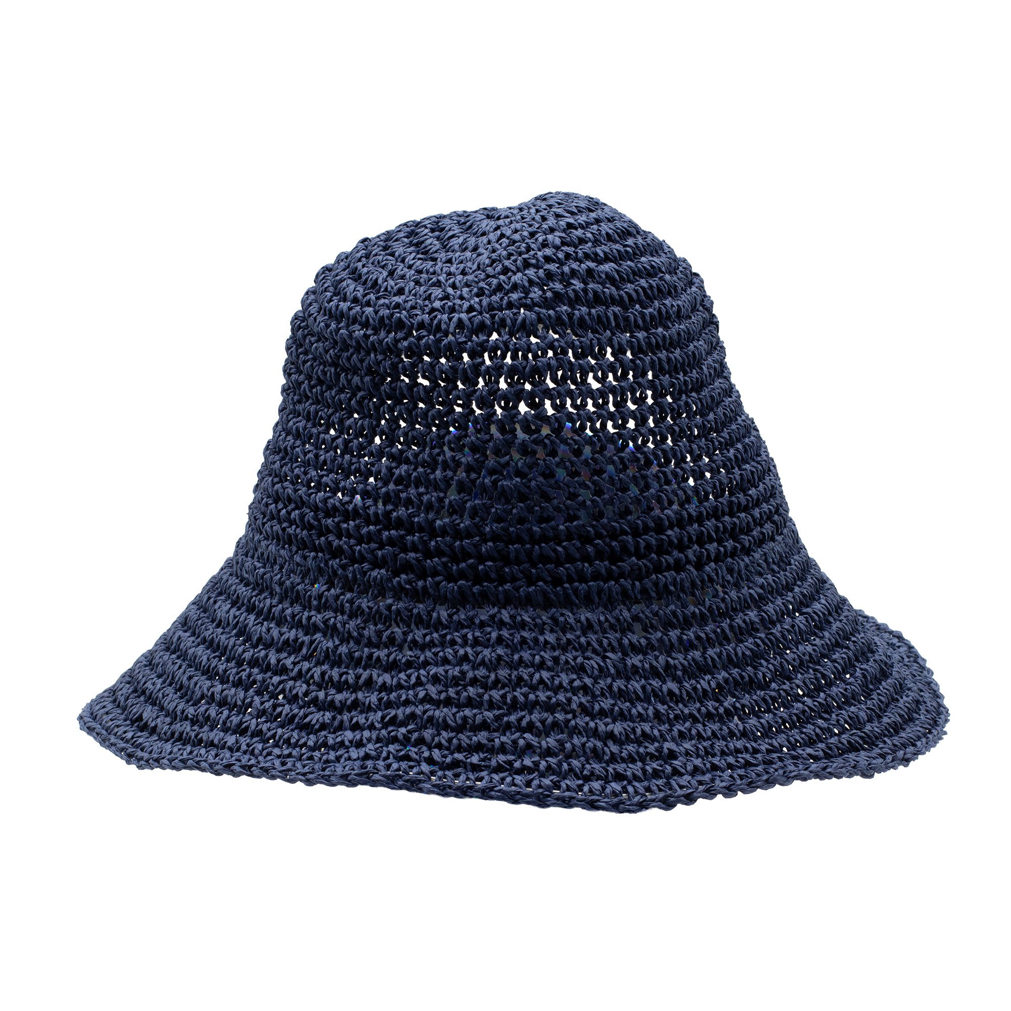 Nomad Sari Floppy Straw Sun Hat - Navy Blue - Image 2
