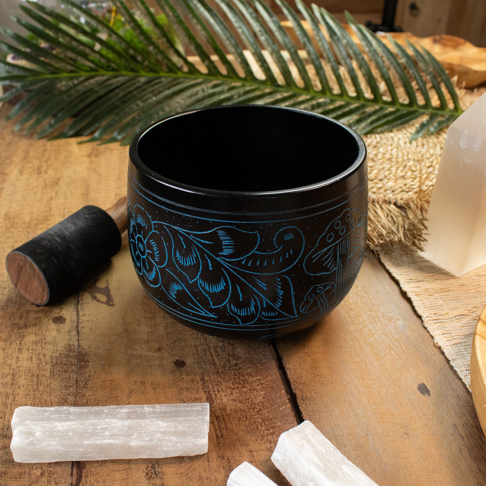Cauldron Singing Bowl - Magic Mushroom - Blue (15cm) - Image 7