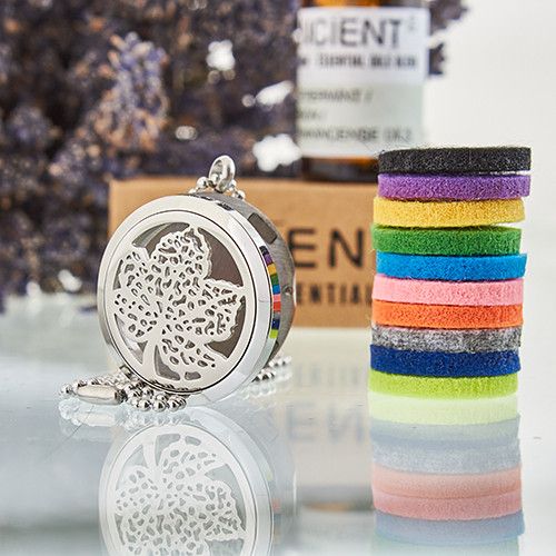 Aromatherapy Diffuser Necklace - Leaf 30mm - Image 4