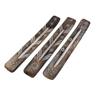 White Washed Incense Holders