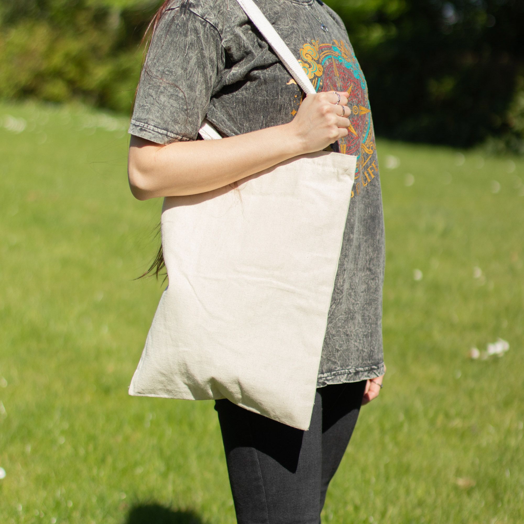 Nomad Sari Iconic Toni Tote Bag - Unprinted - Natural 10oz - Image 4