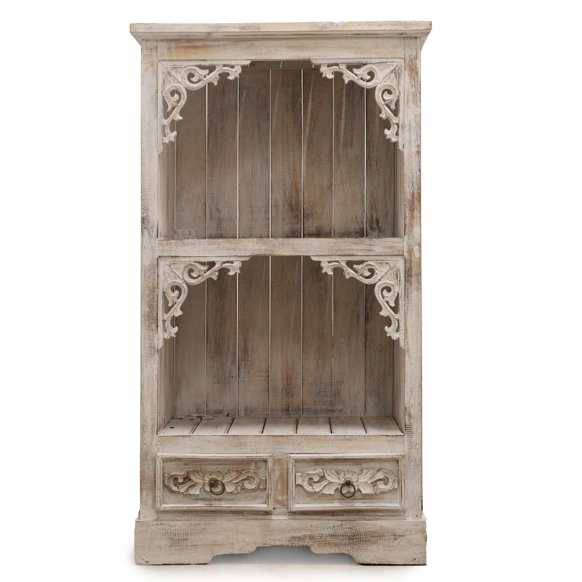 Albasia Bathroom Cabinet - Whitewash - Image 4
