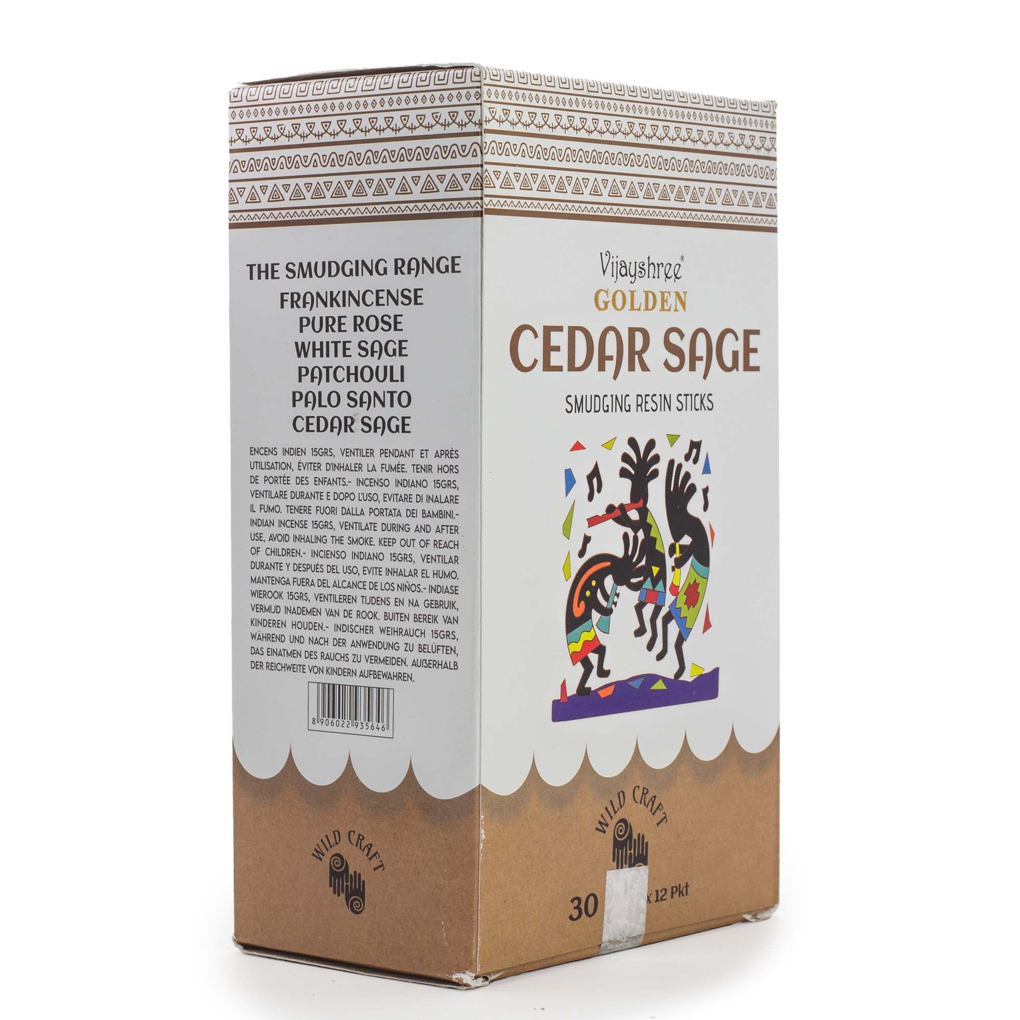 Golden Cedar Sage Smudging Resin Sticks – 30g - Image 3