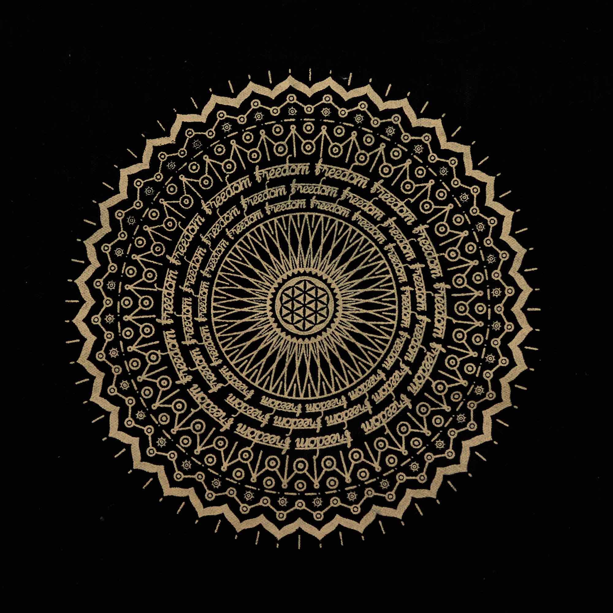 Oversized Stonewash Tote Bag 14oz - Freedom Mandala - Image 2
