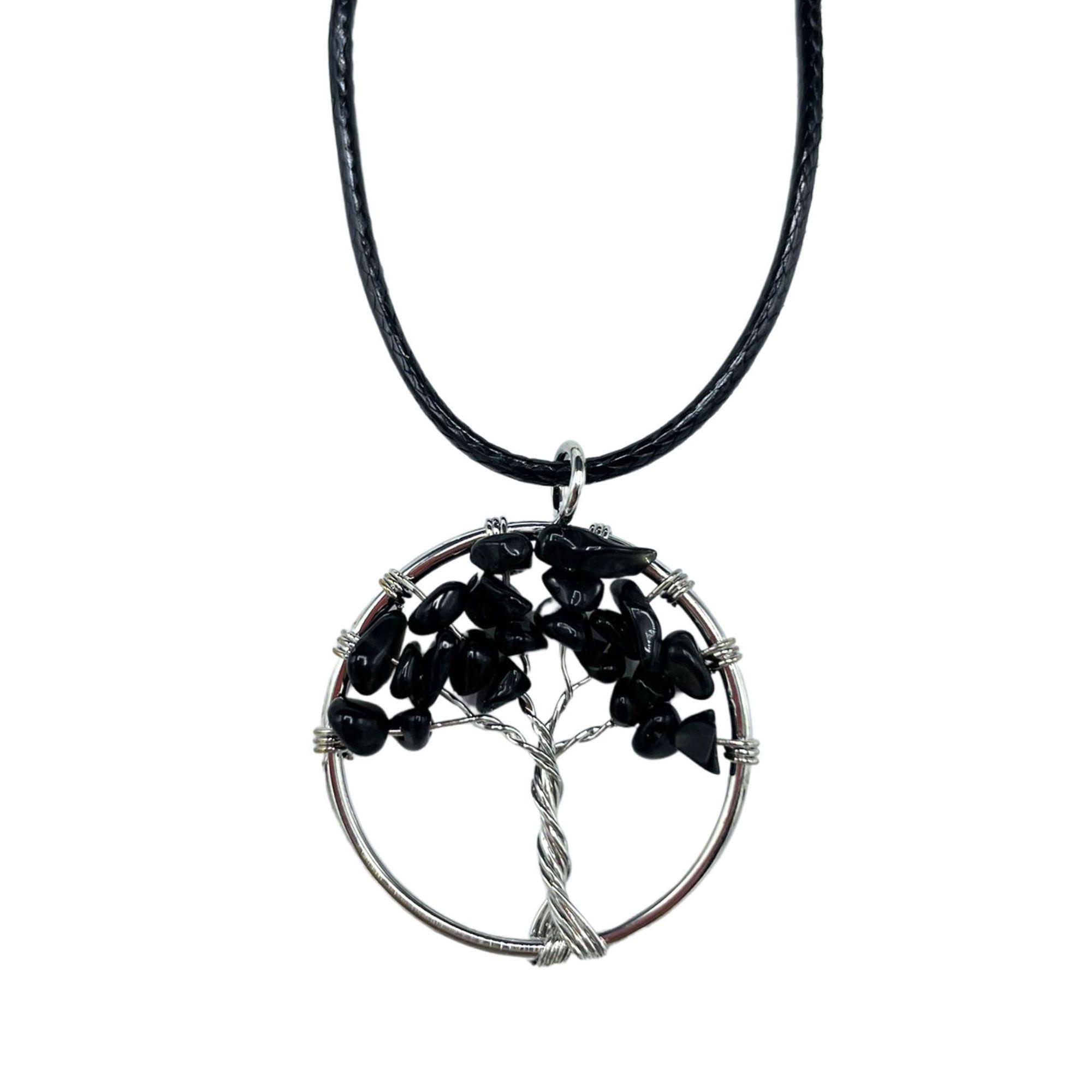 Tree of Life Pendant - Black Agate - Image 3