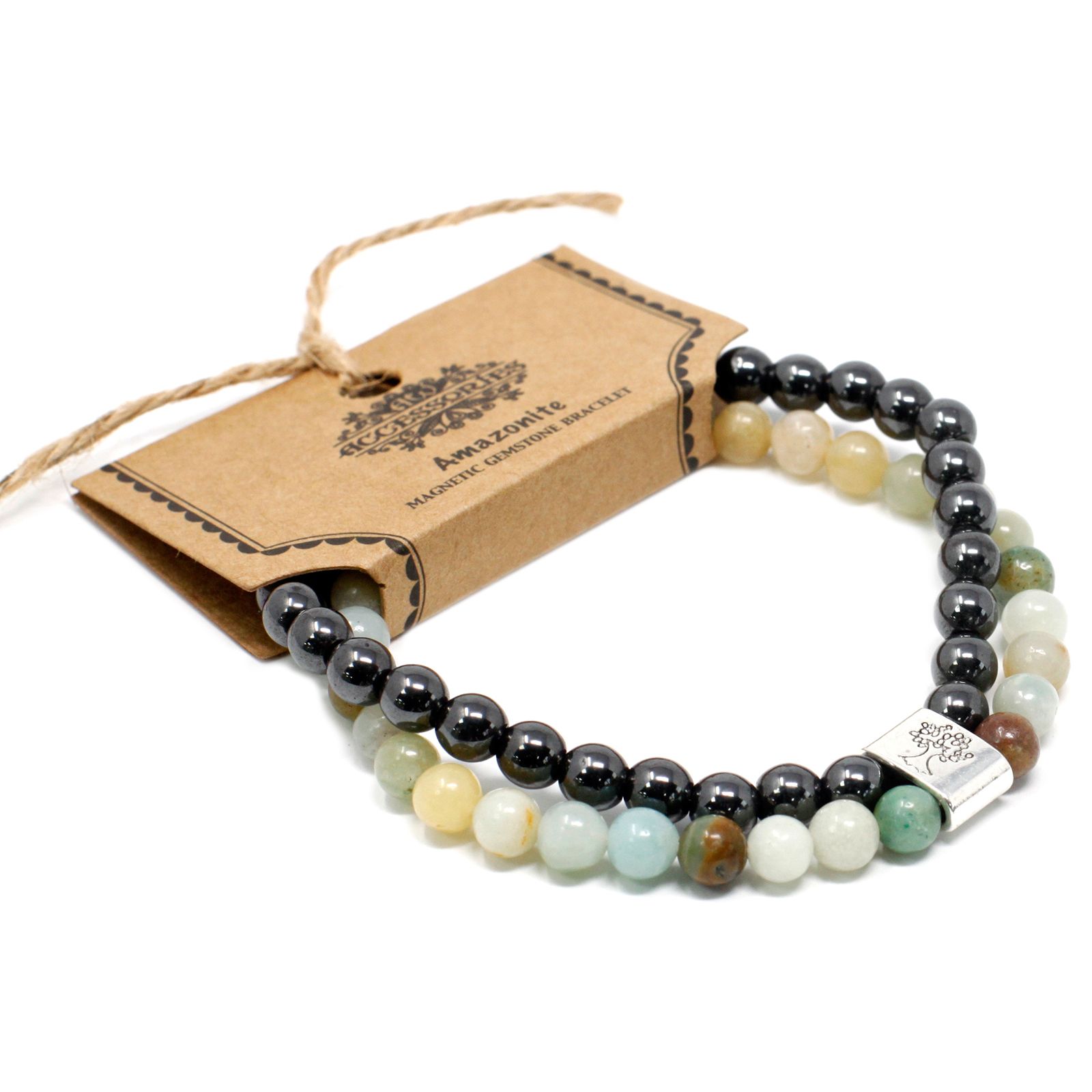 Magnetic Gemstone Bracelet - Amazonite - Image 3
