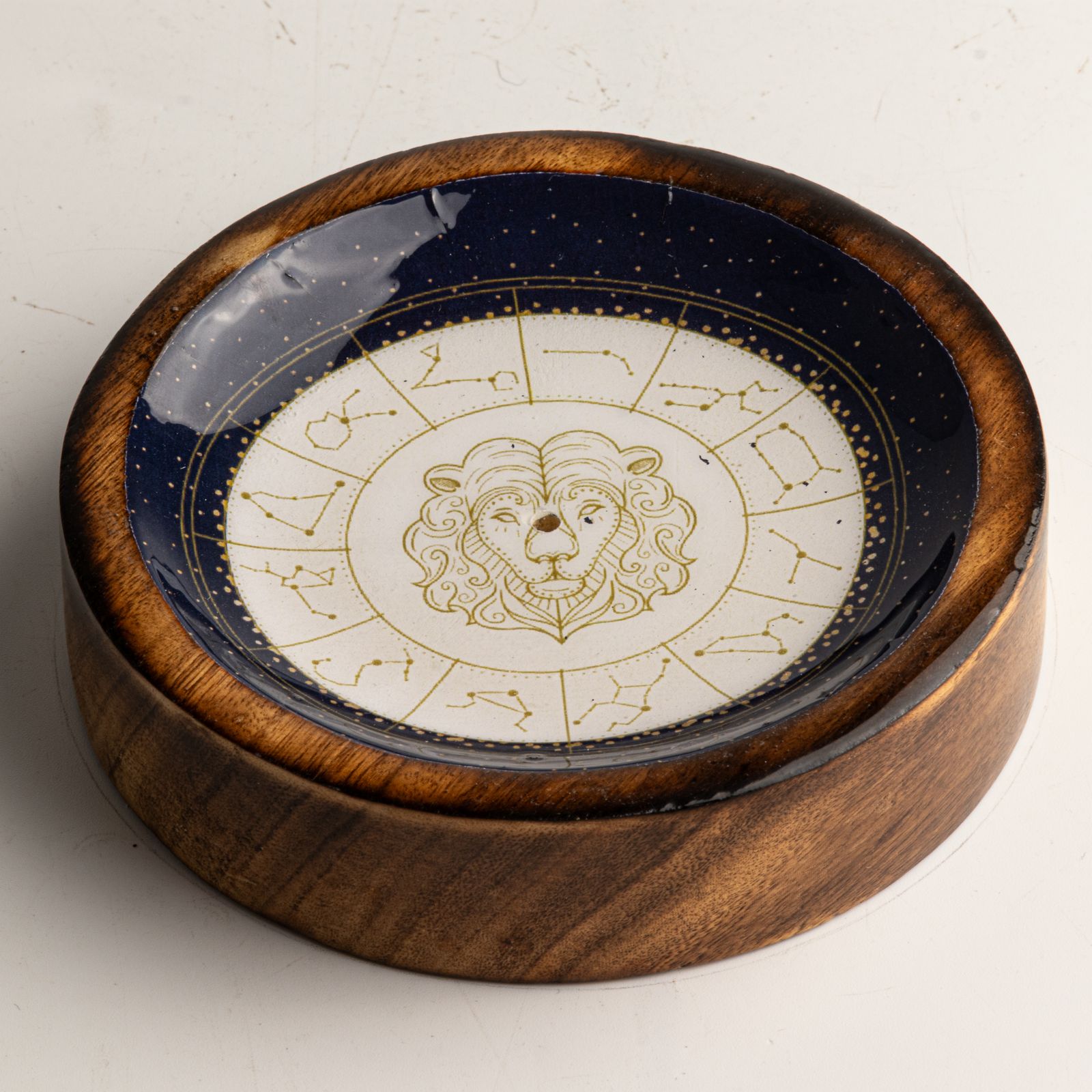 Stars Sign Mini Bowl & Incense Stick Holder - Leo - Image 3
