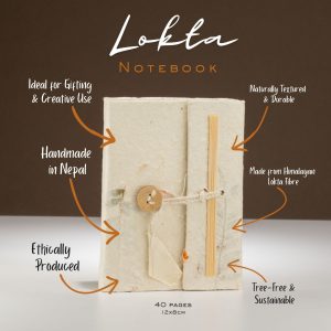 Lokta Mixed Flowers Notebook – Mini (12x8cm) – 40 Leaves