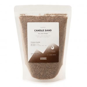 Fragranced Candle Sand - Mocha Brown - Crimson Crystal - 300g
