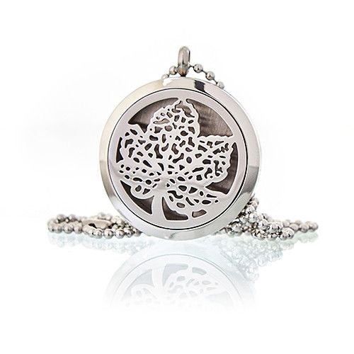 Aromatherapy Diffuser Necklace - Leaf 30mm - Image 2