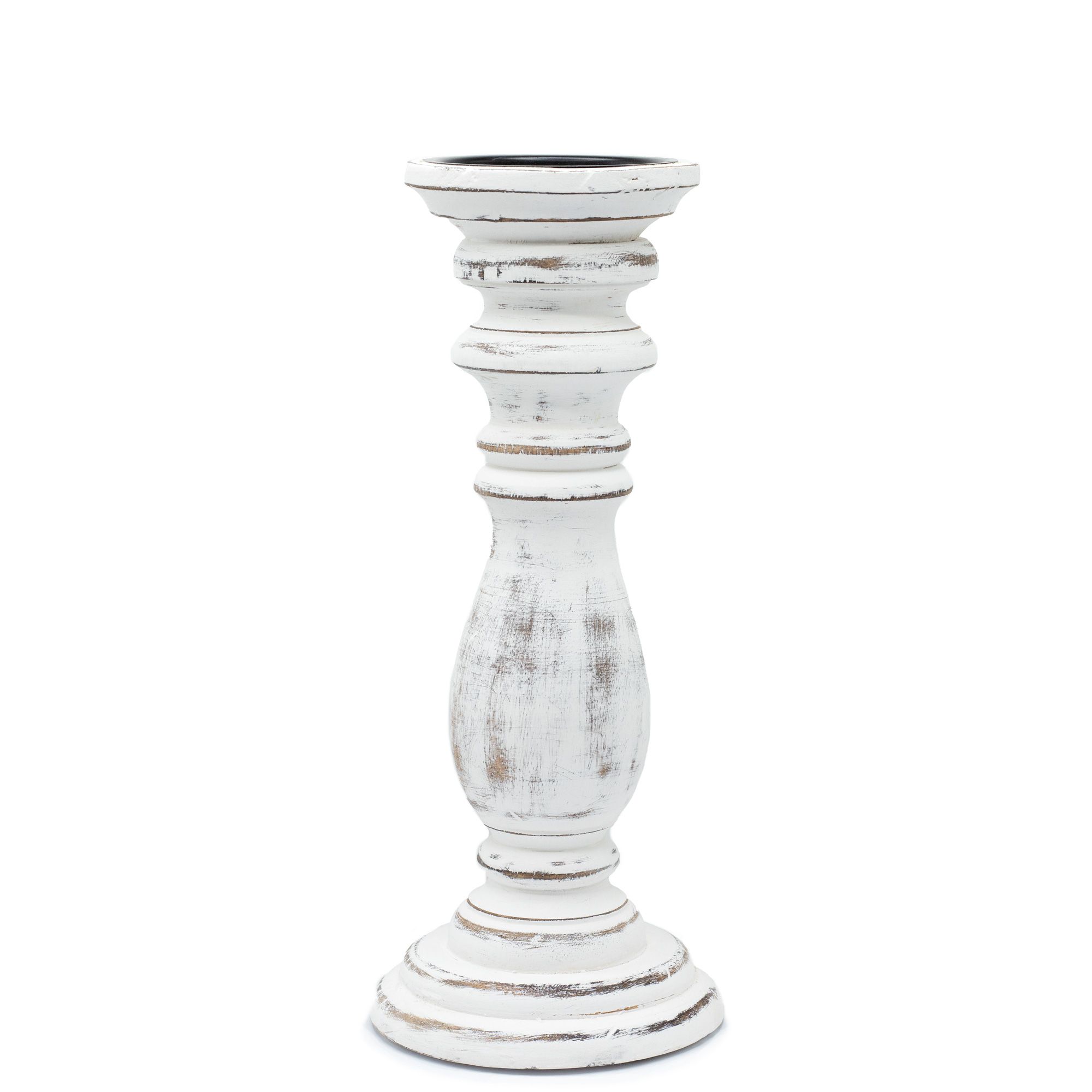 Classic Candle Stand - Whitewash - Medium - Image 5
