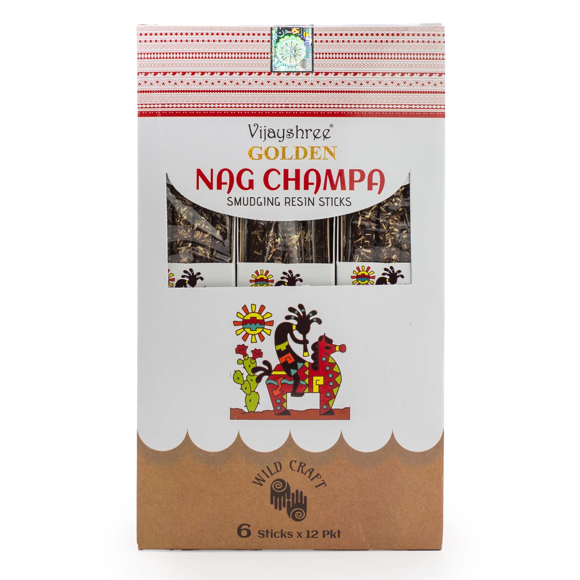 Golden Nag Champa Smudging Resin Sticks - 30g - Image 5