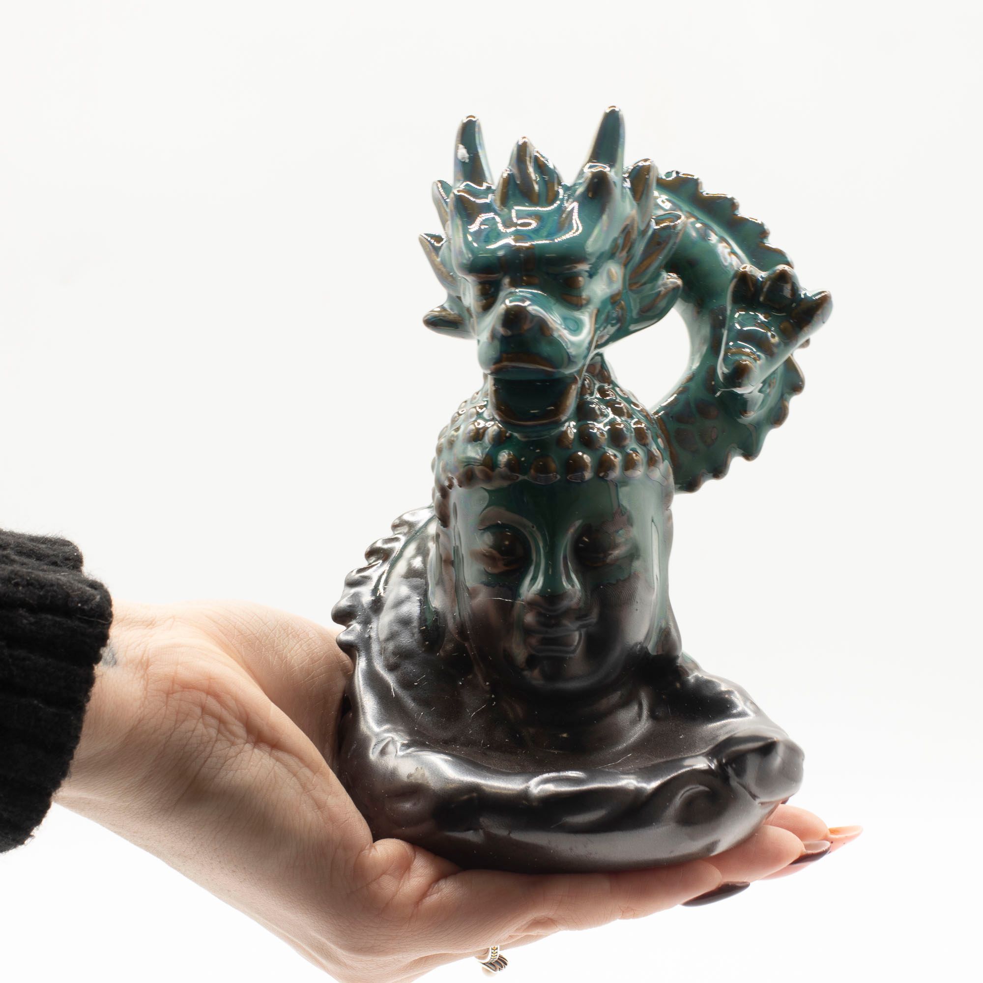 Backflow Incense Burner - Dragon Over Buddha - Image 2