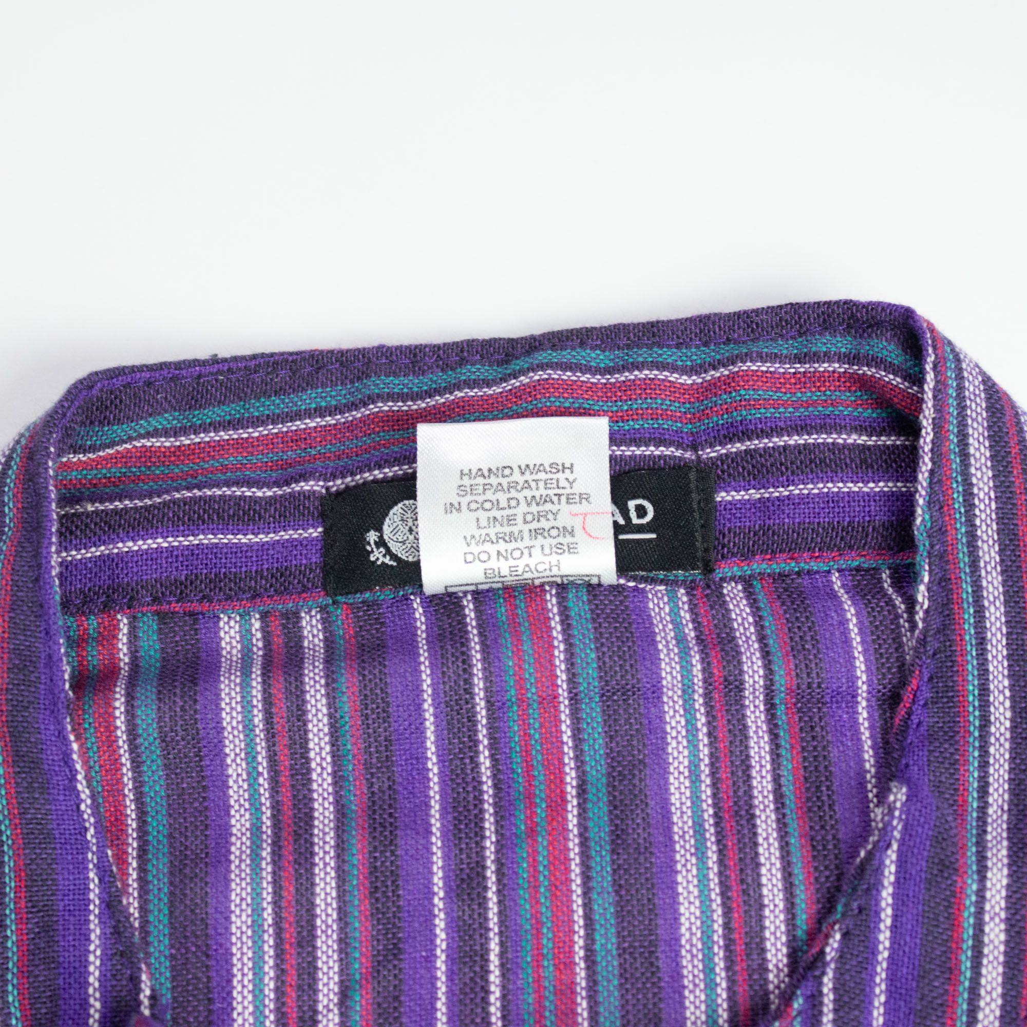 Nomad Sari Grandad Shirt - Black Purple - Medium - Image 11