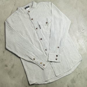Nomad Sari Grandad Shirt - Grey Stone - Medium