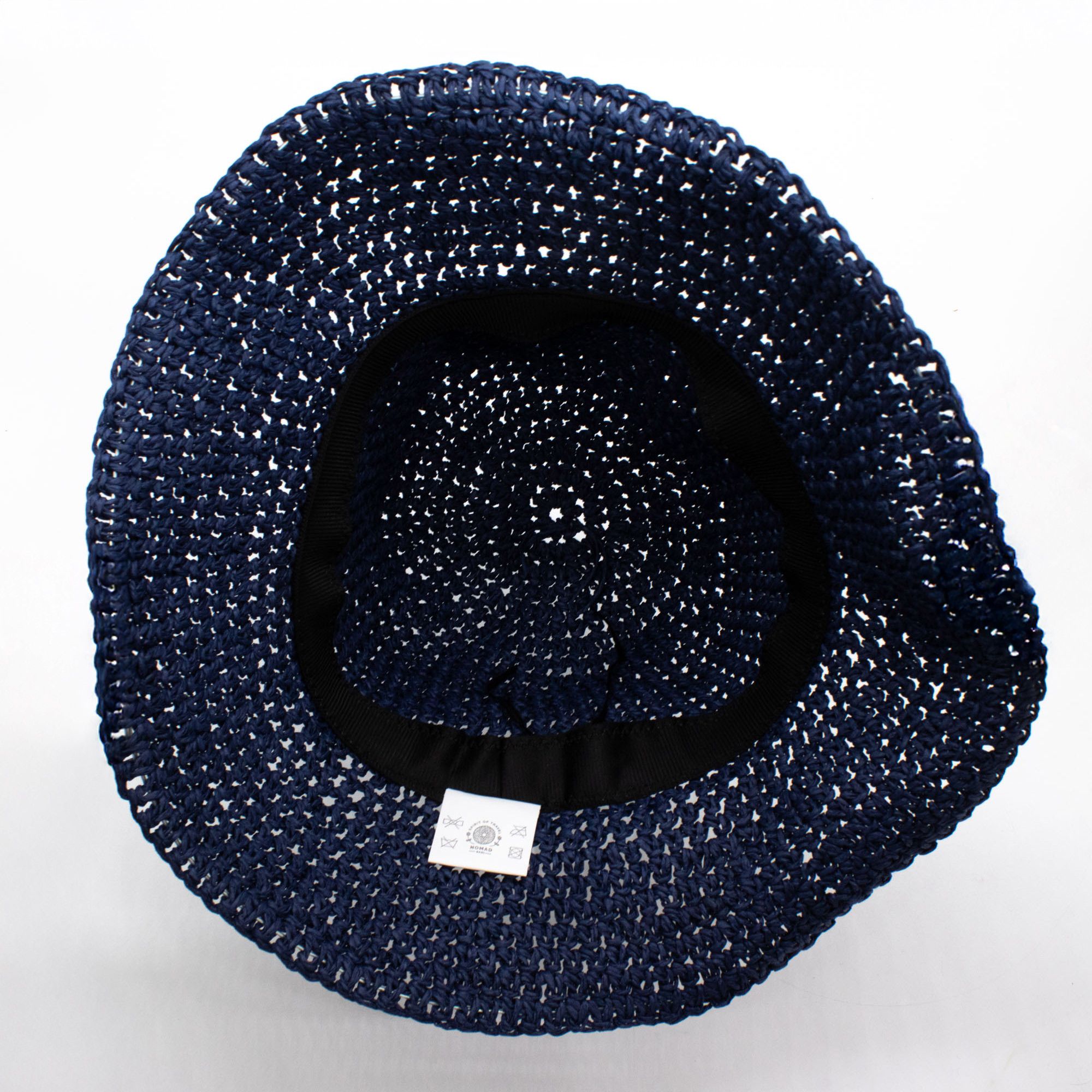 Nomad Sari Floppy Straw Sun Hat - Navy Blue - Image 4