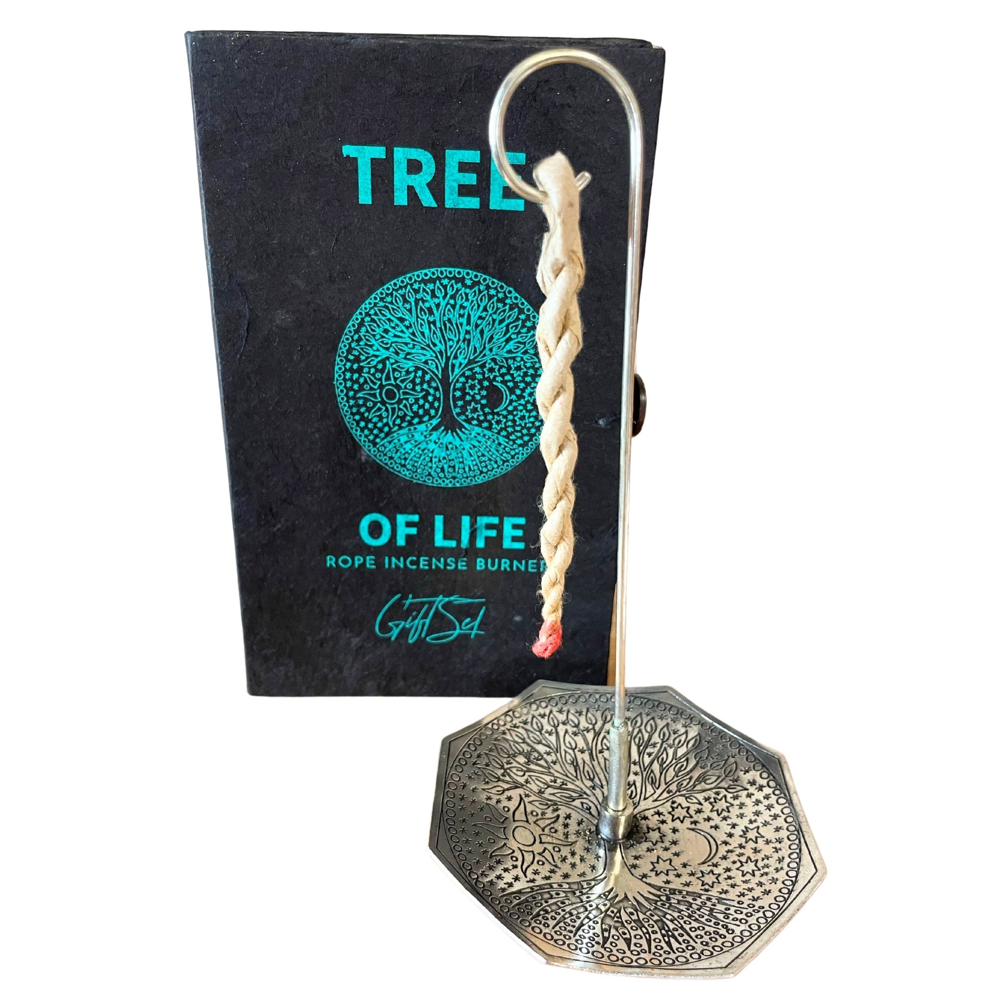 Rope Incense and Silver Plated Holder Set - Tree of Life - Image 5