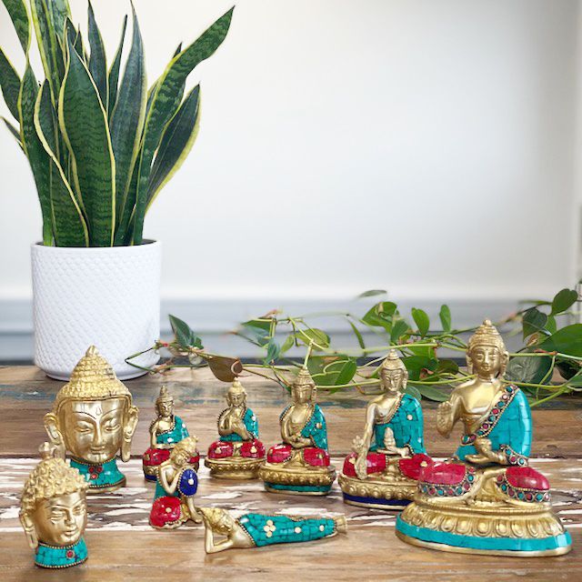 Brass Buddha Figure - Hands Down - 11.5 cm - Image 5