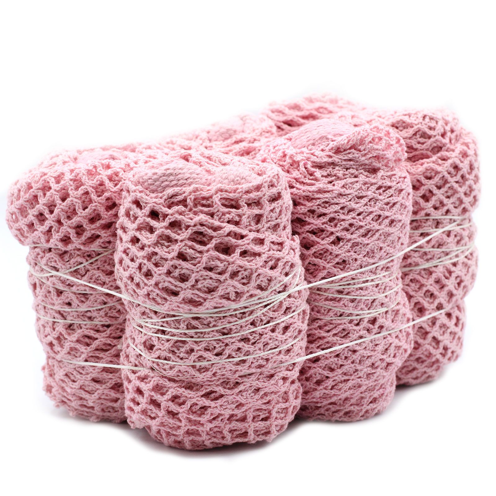 Pure Cotton Mesh Bag - Rose - Image 5