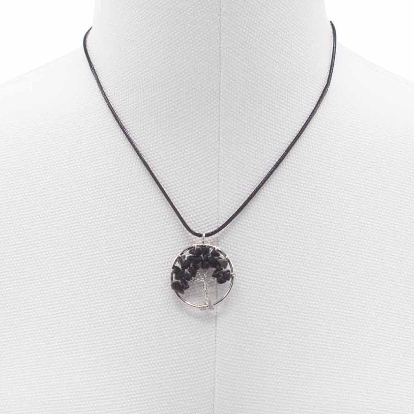 Tree of Life Pendant - Black Agate - Image 2