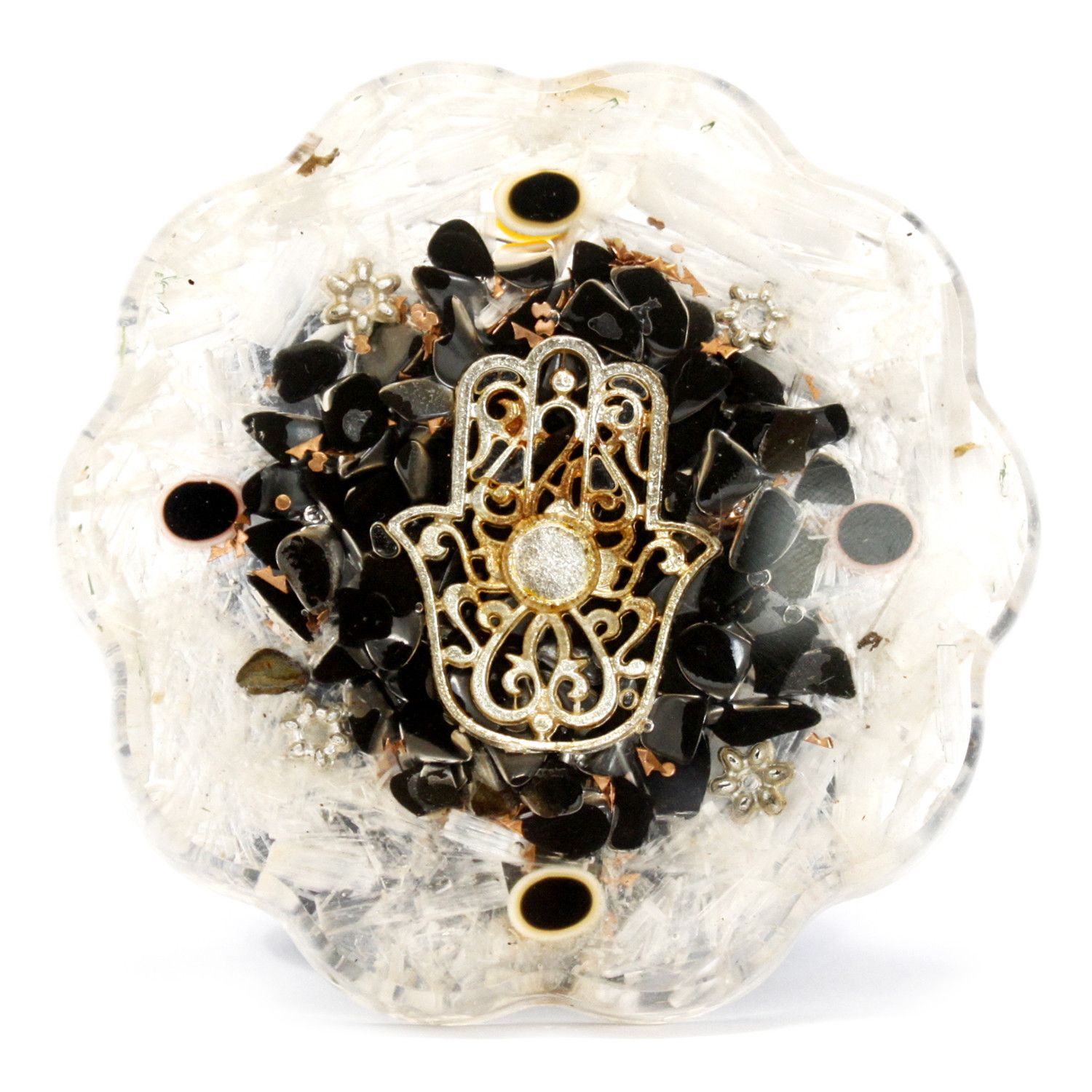 Orgonite Desk Power Packs - Hamsa with Sellonite - Med - Image 4